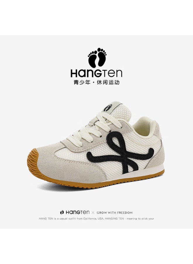 Hang Ten Kids Sports Shoes New Breathable Mesh Boys Running Shoes Casual Sneakers Light Gray Size 29