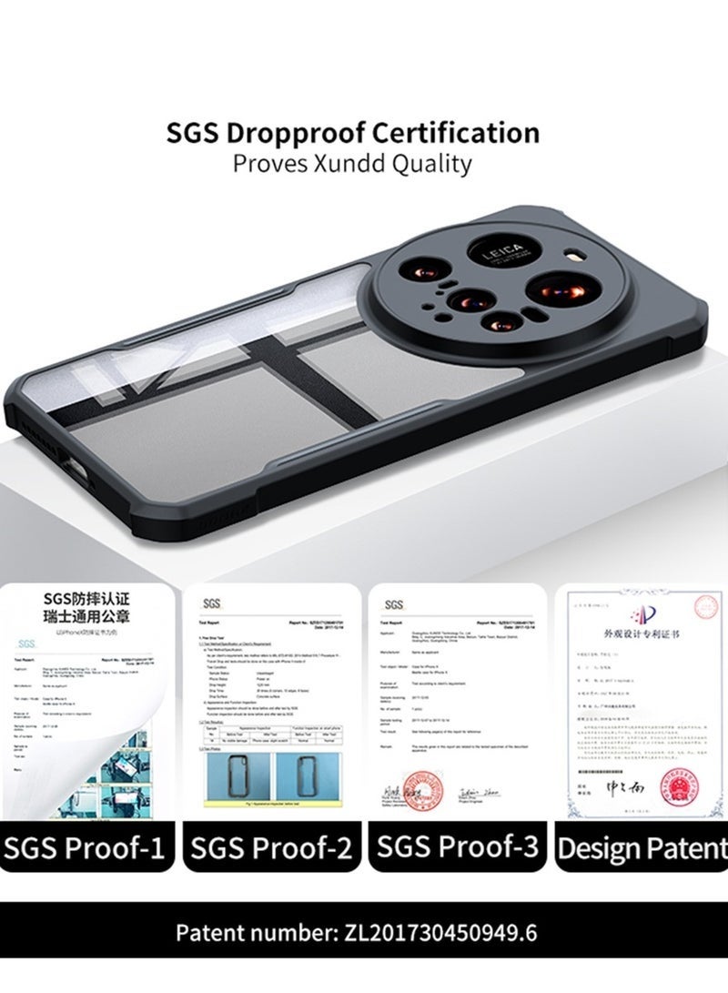 for Xiaomi 15 Ultra Case, Camera Protection, Soft TPU Cover, Transparent/Black - Image 4