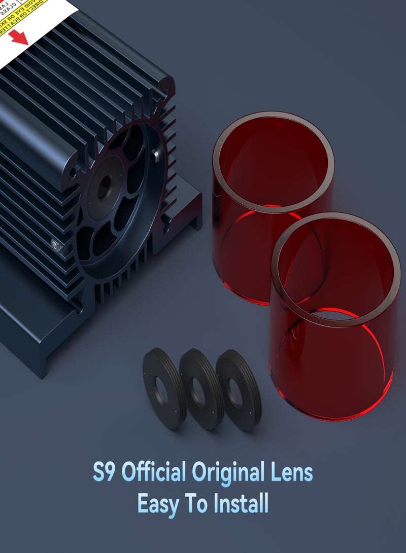 SCULPFUN S9 Original Lens Set 3Pcs Original Standard Lens + 2 Acrylic Covers Highly Transparent Anti-Oil And Anti-Smoke Super Long Service Life Easy To Install - Image 4