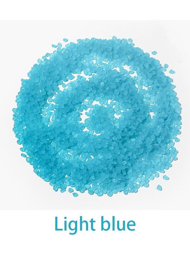Glow in The Dark Garden Pebbles Stones Rocks for Yard and Walkways Decor, DIY Decorative Luminous Stones in Blue (400 PCS)(Deep Blue+Light Blue) - Image 2