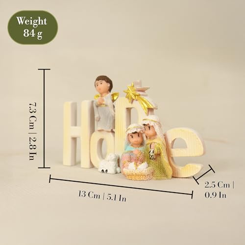 Spillbox Christmas Nativity Set|Joyful Holiday Décor|Holy Family|Nativity Scene Figurine|Manger Scene Christmas Indoor Decoration |Desktop Décor|Christmas Statue Ornaments for Home (13CM Hope) - Image 5