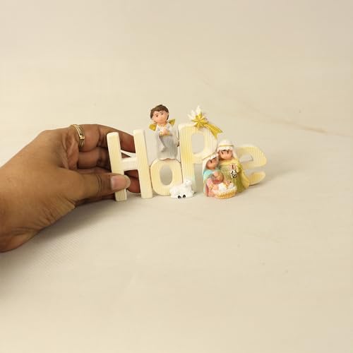 Spillbox Christmas Nativity Set|Joyful Holiday Décor|Holy Family|Nativity Scene Figurine|Manger Scene Christmas Indoor Decoration |Desktop Décor|Christmas Statue Ornaments for Home (13CM Hope) - Image 2