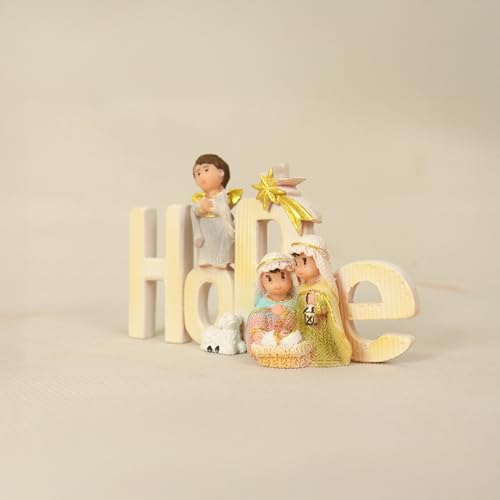 Spillbox Christmas Nativity Set|Joyful Holiday Décor|Holy Family|Nativity Scene Figurine|Manger Scene Christmas Indoor Decoration |Desktop Décor|Christmas Statue Ornaments for Home (13CM Hope) - Image 3