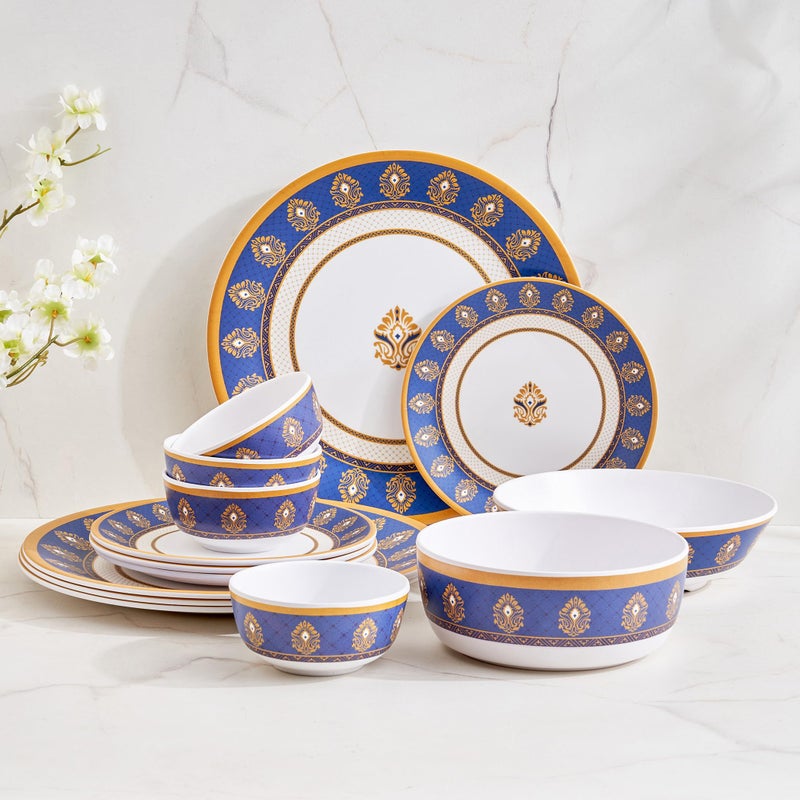 Home Centre طقم عشاء هوم سنتر كورسيكا AW24-14PC أنتيك أزرق - Image 1