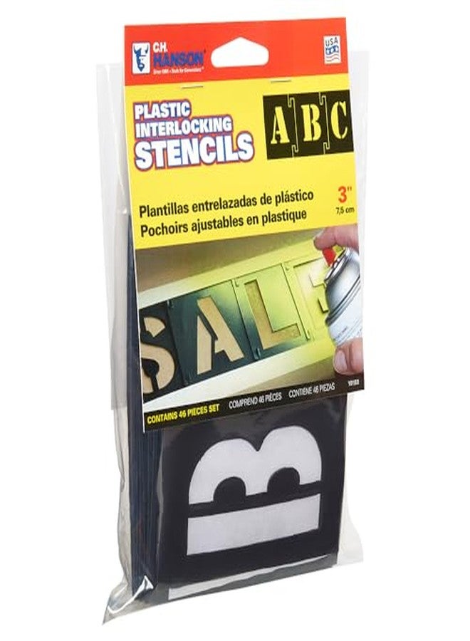 CH Hanson 10193 3" - 46 pc. Plastic Interlocking Stencil - Image 5