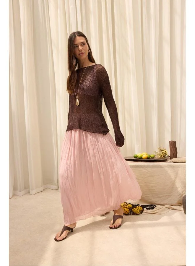 Bohemai  Meya Thin Oversized Coffee Basic Top. for Women | Best Price UAE