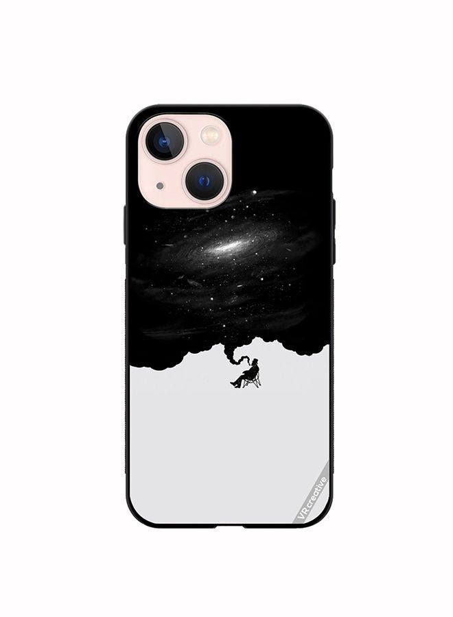 VR CREATIVE Protective Case Cover For Apple iPhone 14 Galaxy Abstract Black White Design Multicolour - Image 1