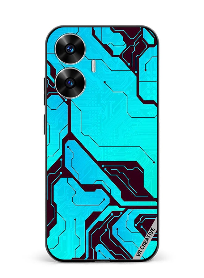 VR CREATIVE Protective Case Cover For Realme C55 Tech A-02 Design Multicolour - Image 1