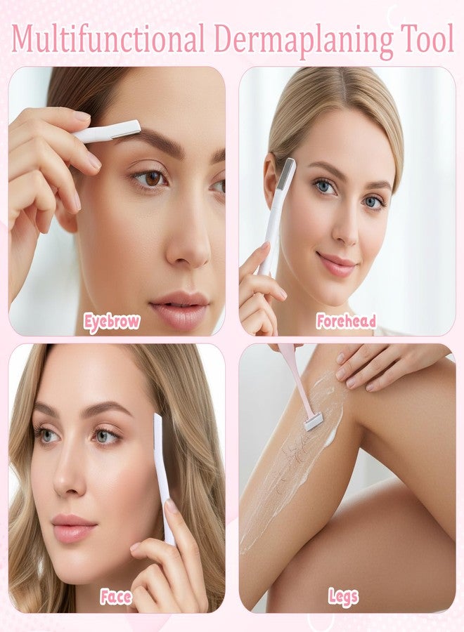 مجموعة من 6 شفرات ديرمابلان للوجه، شفرات للحواجب، شفرة صغيرة للوجه لإزالة شعر الوجه، أدوات تقشير متعددة الأغراض للنساء والرجال - Image 3