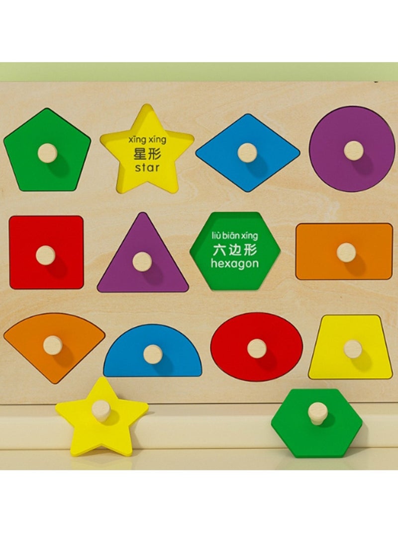 Mordely Wooden Puzzles for 3 Year Old Wooden Toy Puzzle Montessori Preschool Toys for Baby and Toddlers, Early Education GamesAnimals Puzzles Wooden Toy 3 4 5Gift for Boy or Girl - Image 1