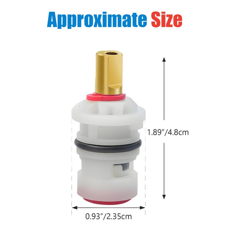 CatemRC Faucet Cartridge Replacement, Ceramic Stem Disc Faucet Cartridges, Hot Plastic Ceramic Stem for Delta, Glacier Bay, Danze - Image 2