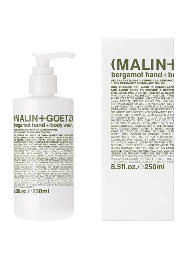 MALIN + GOETZ Malin & Goetz Bergamot Hand + Body Wash 250ml - Image 3