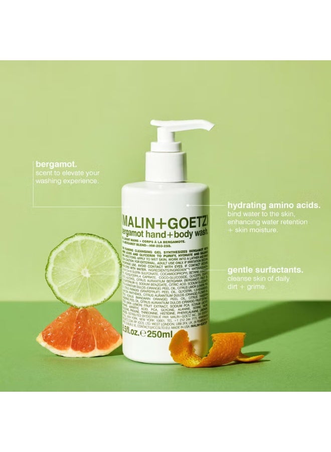 MALIN + GOETZ Malin & Goetz Bergamot Hand + Body Wash 250ml - Image 2