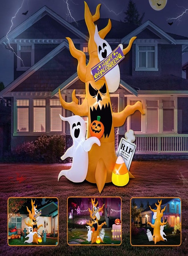 KOOY 8 FT HalloweenTombstone Ghost Tree Decoration - Image 3