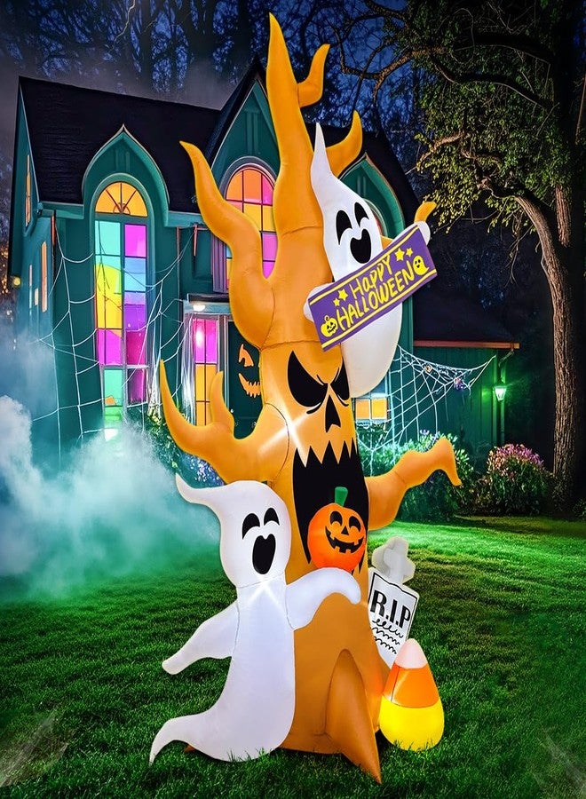 KOOY 8 FT HalloweenTombstone Ghost Tree Decoration - Image 4