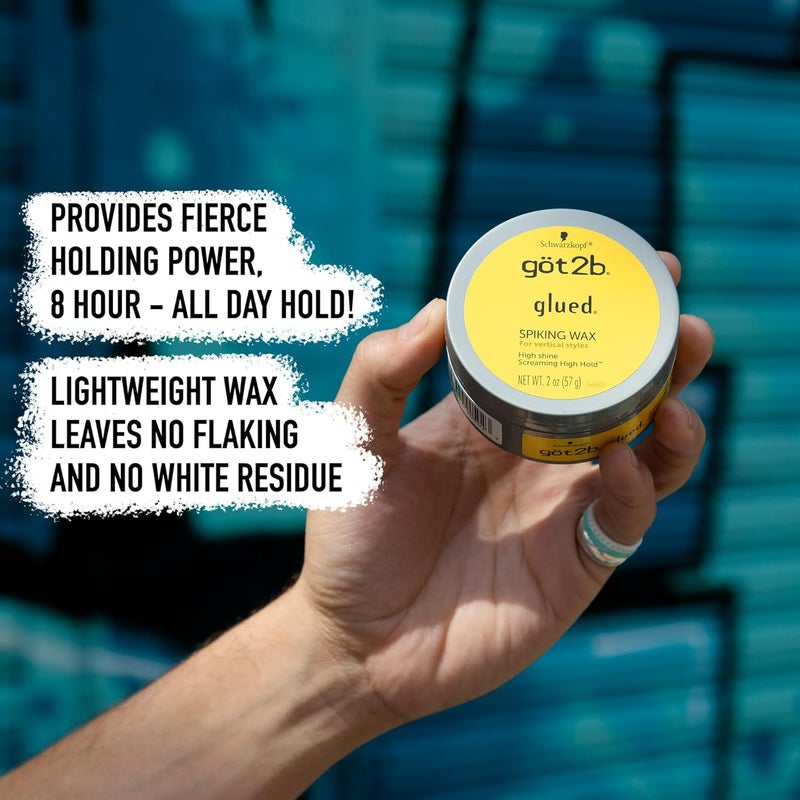 Got2b Glued Spiking Hair Wax, Fierce Holding Power, 2 oz - Image 3