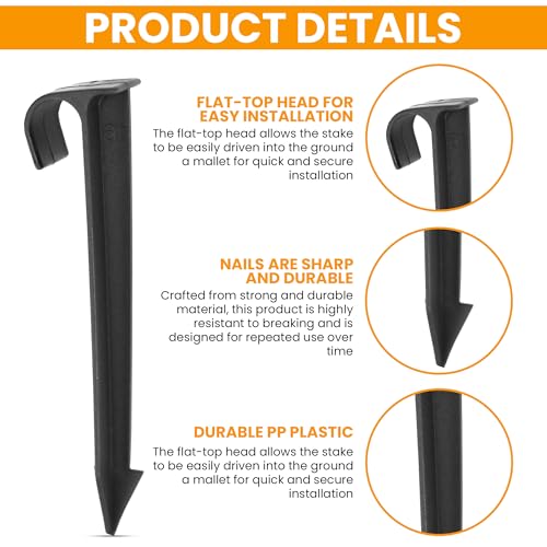 Harrier Hardware 1/2-Inch Irrigation Tubing Hold-Down Anchor Stakes, 1 x 6-Inch, 32-Pack for Garden Ground Securing Hoses - Image 4