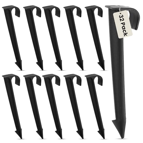 Harrier Hardware 1/2-Inch Irrigation Tubing Hold-Down Anchor Stakes, 1 x 6-Inch, 32-Pack for Garden Ground Securing Hoses - Image 1