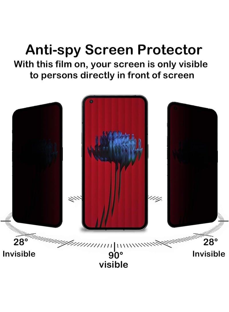 Muzz [2 Pack] Privacy Screen Protector for Nothing Phone 1, Anti-Spy 9H Tempered Glass, Full Coverage, Scratch Resistant,28 ° Full Screen Anti-peeping (Nothing Phone 1) - Image 2