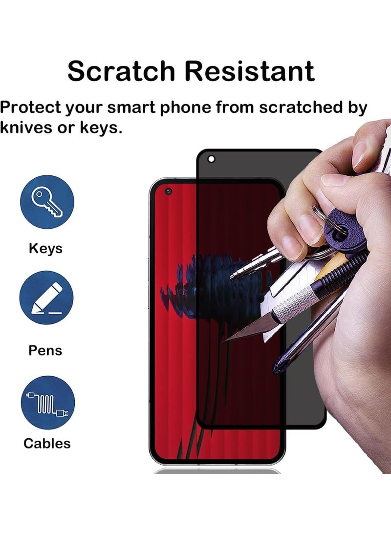 Muzz [2 Pack] Privacy Screen Protector for Nothing Phone 1, Anti-Spy 9H Tempered Glass, Full Coverage, Scratch Resistant,28 ° Full Screen Anti-peeping (Nothing Phone 1) - Image 5