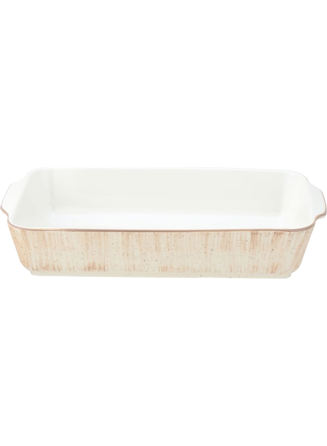Zinnia Rosa By Zinnia Porcelain Art Rectangular Tajin, Medium, Folio Beige - Image 2