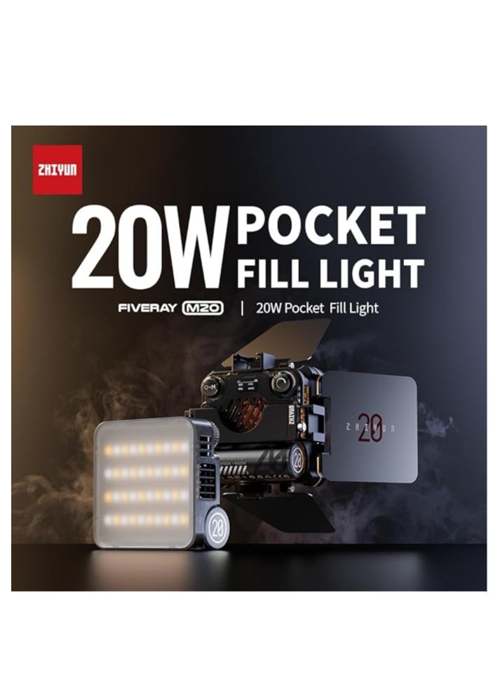 Zhiyun - Zhiyun M20 Combo LED Video Light Bi - Color LED 2700K- 6500K - Image 1