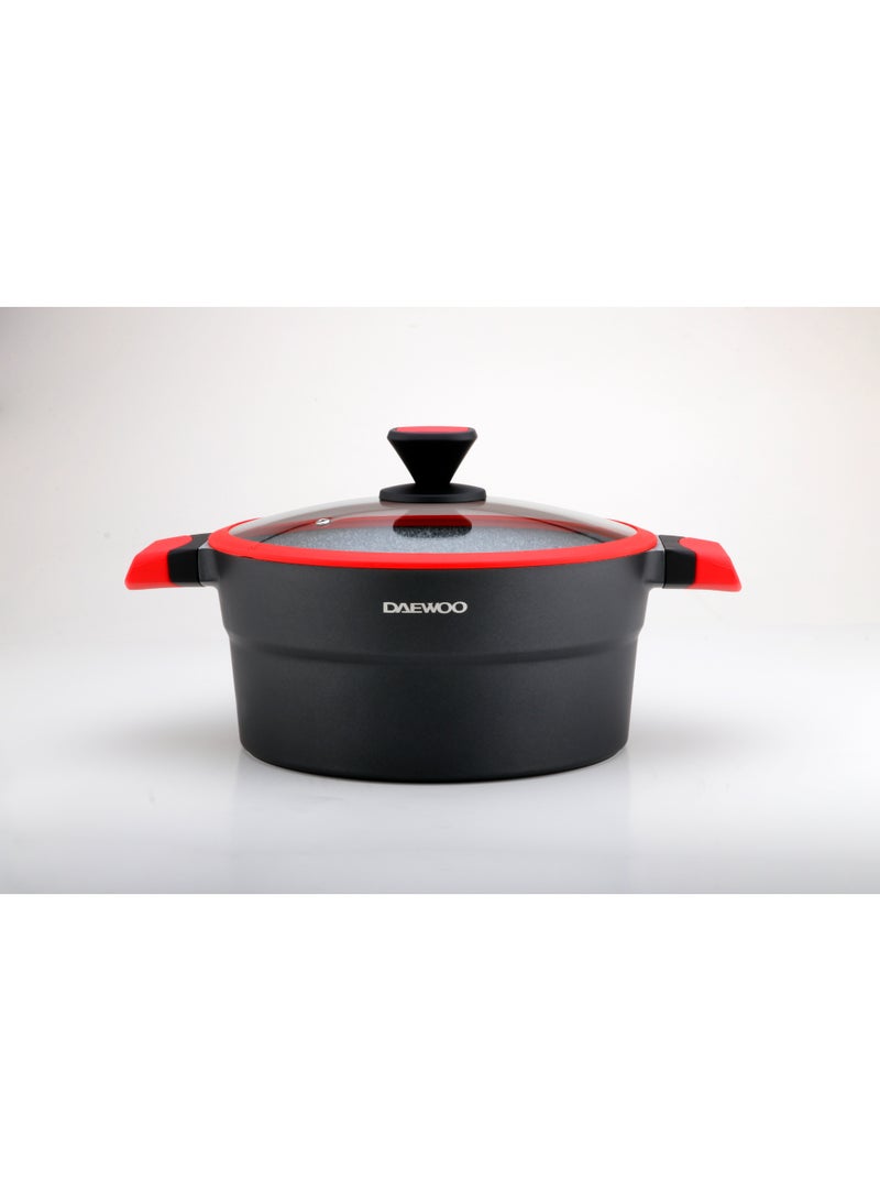 Daewoo 24cm Pot  X Series - DCC 2400 (Black & RED) - Image 1