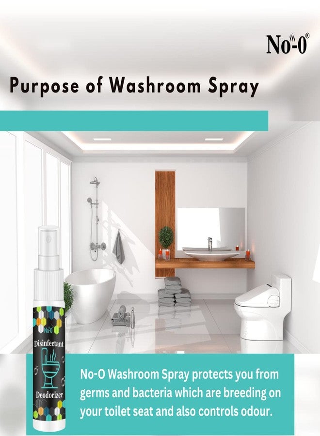 No-O Toilet Seat Sanitizer Spray (30ml - Pack Of 2) - Mint | Reduces The Risk Of UTI & Other Infections | Kills 99.9% Germs & Travel Friendly | Anti Odour, Deodorizer… - Image 2