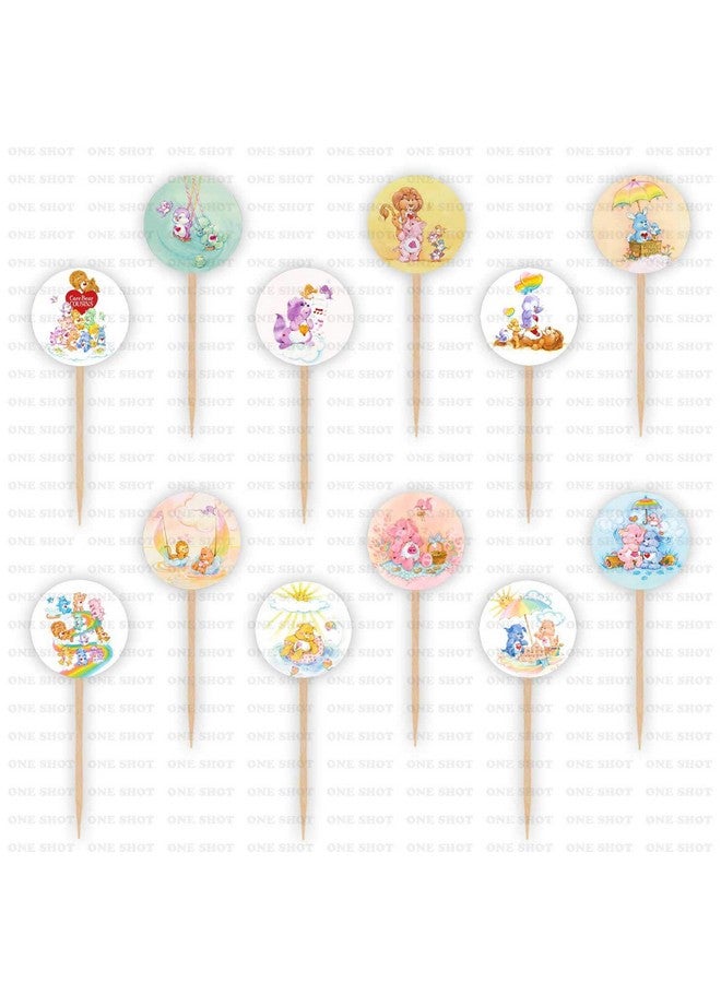 One Shot Care Bears Cupcake Toppers Cousins - 12 Count, Multicolored, Birthday - Image 4