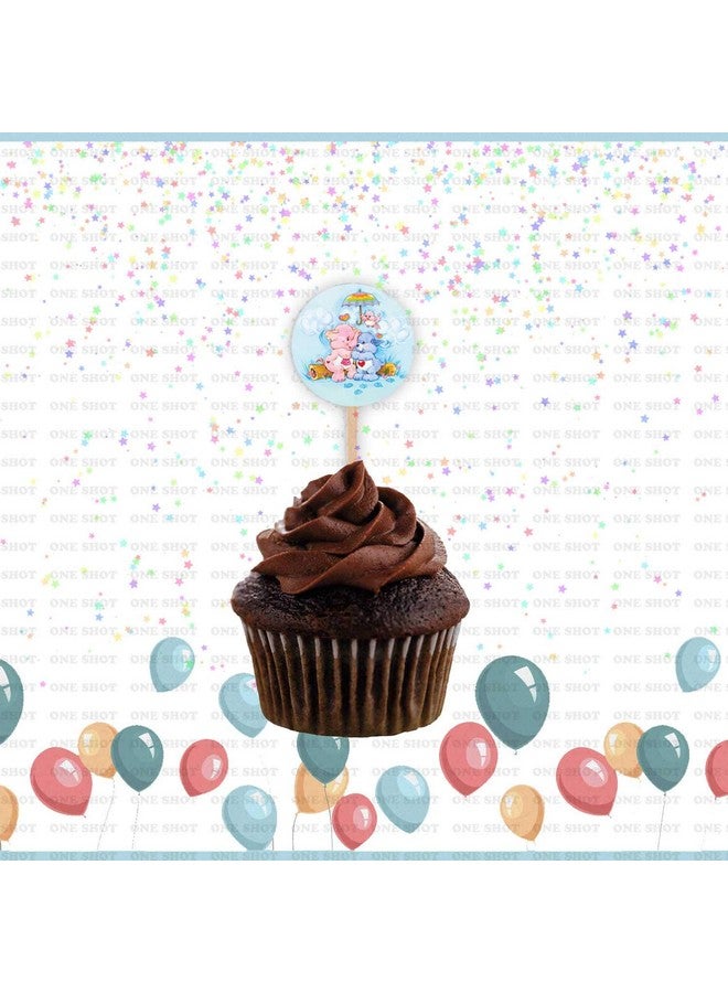 One Shot Care Bears Cupcake Toppers Cousins - 12 Count, Multicolored, Birthday - Image 3