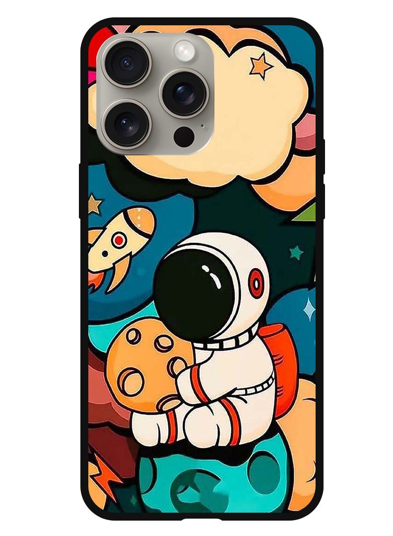 Theodor Protective Case Anti Scratch Shock Proof Bumper Cover For iPhone 15 Pro Max Astronaut Cheese - Image 1