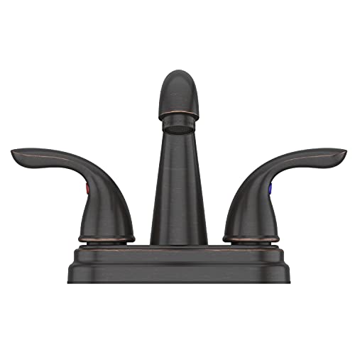 Pfister Pfirst Series Bathroom Sink Faucet, 4-Inch Centerset, 2-Handle, 3-Hole, Tuscan Bronze Finish, LG148700Y - Image 2