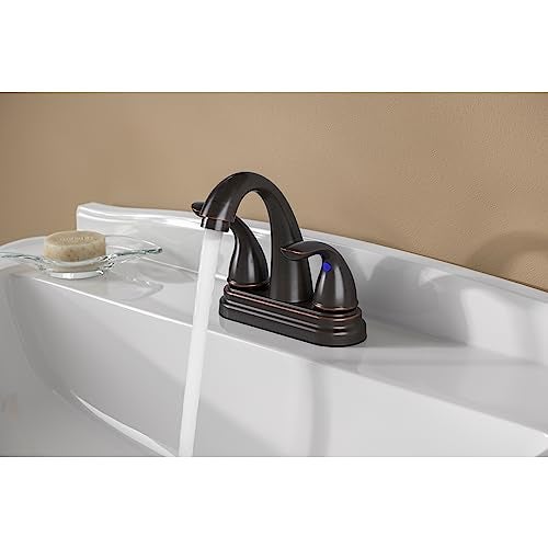 Pfister Pfirst Series Bathroom Sink Faucet, 4-Inch Centerset, 2-Handle, 3-Hole, Tuscan Bronze Finish, LG148700Y - Image 5