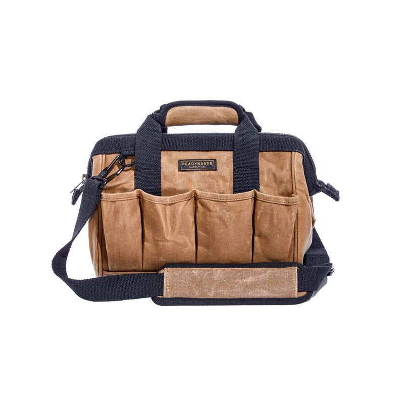 Readywares Tool Bag Heavy Duty Waxed Canvas Bag for Gear Tools Supplies and Equipment 12 Tan