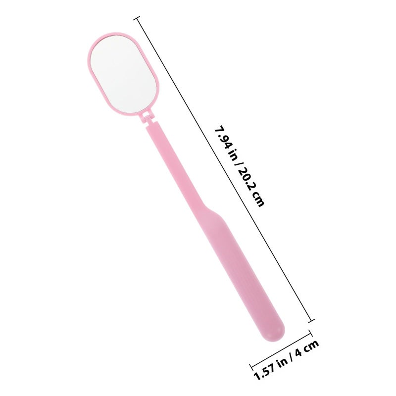 Portable Pink Foldable Rotatable Handheld Lash Extension Mirror for Salon Personal Use - Image 3