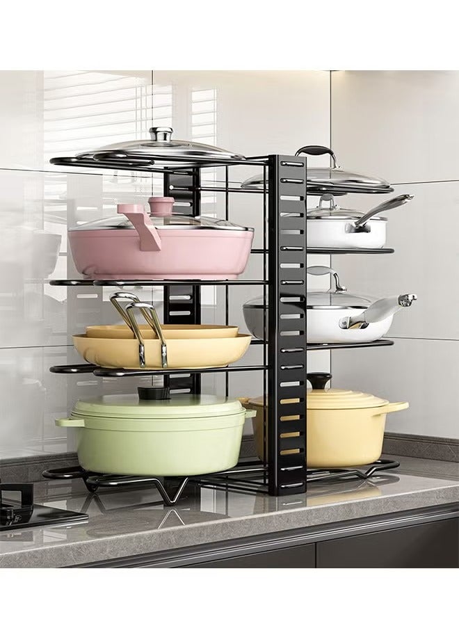 Kitchen Adjustable 8-Tier Pot Rack  - Image 1