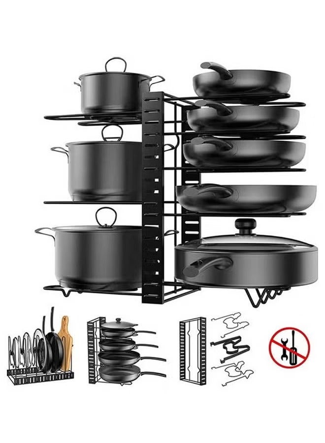 Kitchen Adjustable 8-Tier Pot Rack  - Image 2