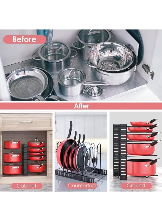 Kitchen Adjustable 8-Tier Pot Rack  - Image 4