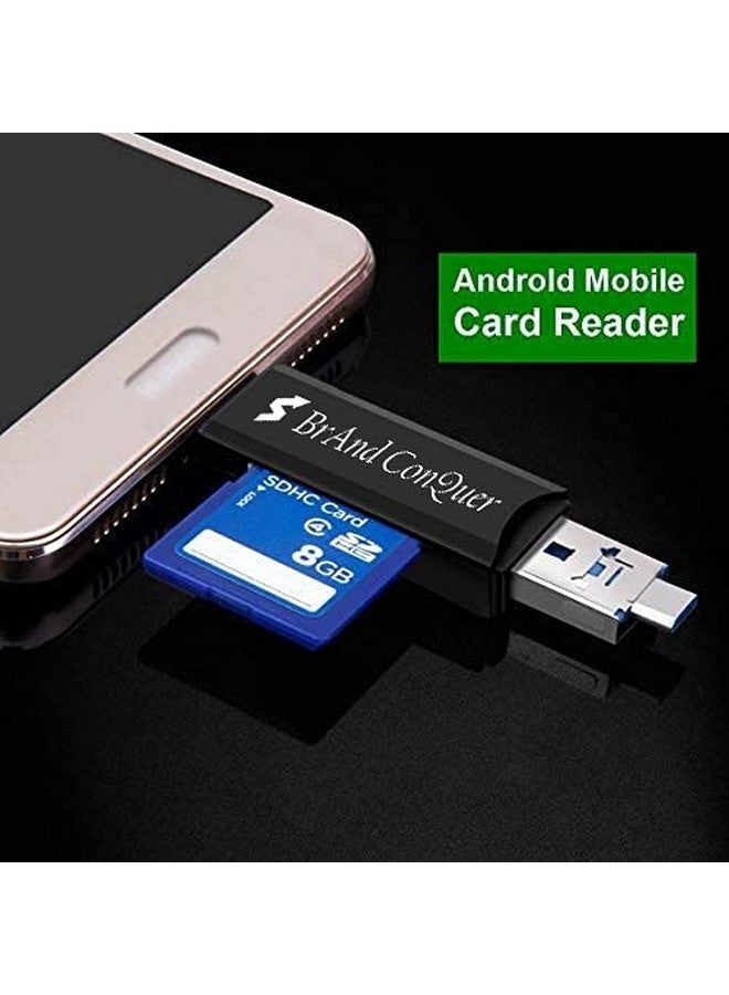Brand Conquer 3 in 1 SD Card Reader | USB Type C, USB 3.0 and Micro USB, OTG, Memory Card | Portable Card Reader | Compatible with TF, SD, Micro SD, SDHC, SDXC, MMC, RS-MMC, Micro SDXC - Image 5