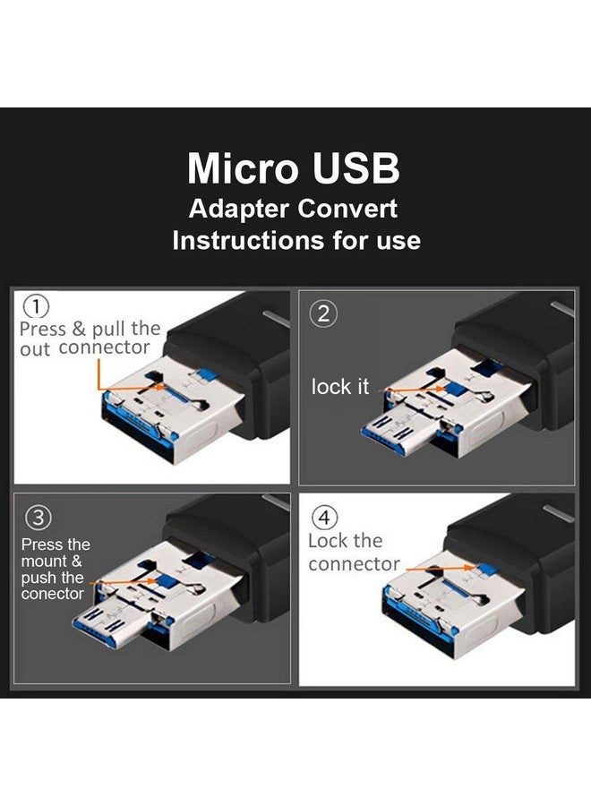 Brand Conquer 3 in 1 SD Card Reader | USB Type C, USB 3.0 and Micro USB, OTG, Memory Card | Portable Card Reader | Compatible with TF, SD, Micro SD, SDHC, SDXC, MMC, RS-MMC, Micro SDXC - Image 3