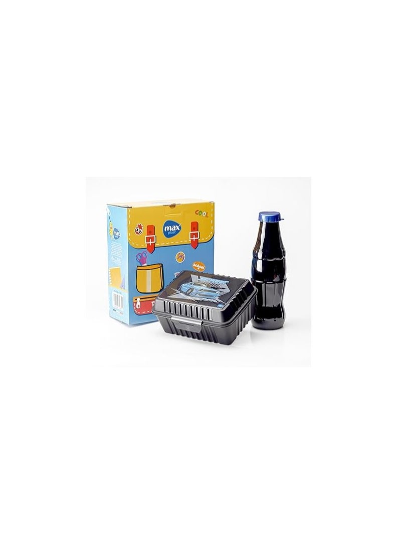 Generic Lunch box with water bottle, multi-colored 16359001  - Image 2