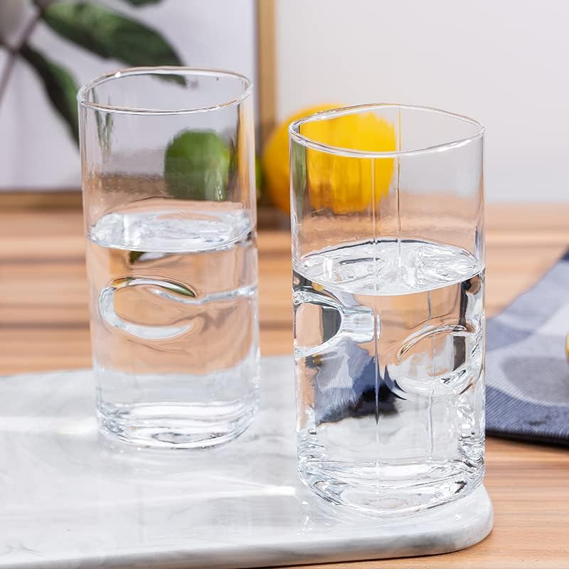 SOLEGLOW Premium Square Drinking Glasses Set of 6 300ml Perfect for Water Wine Juice Cocktails Durable and Stylish for Home Kitchen Bars Restaurants - Image 4