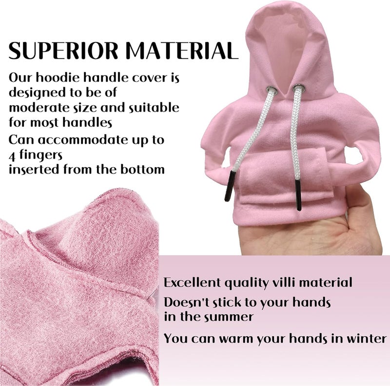 vvag Gear Shift Hoodie, Hoodie Car Gear Shift Cover, Car Shift Knob Hoodie, Automotive Interior Accessories, Universal Fit Knob Cover Gift (Pink) - Image 4