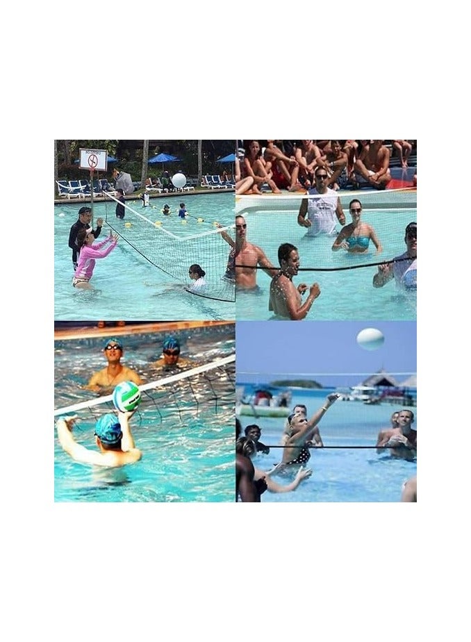 شبكة كرة طائرة خارجية، شبكة كرة طائرة من الدرجة الاولى عالية الجودة 9 متر × 1 متر لحمام السباحة والشاطئ والفناء الخلفي، مجموعة شبكة كرة طائرة احترافية بلون اسود من كيو شوب - Image 4