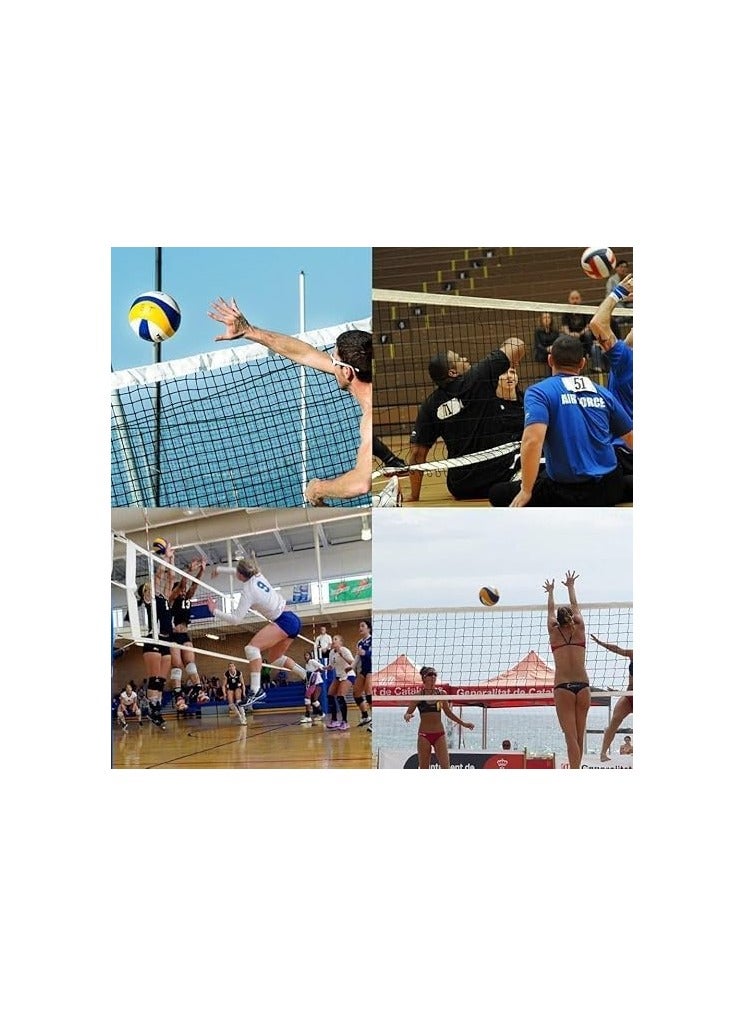 شبكة كرة طائرة خارجية، شبكة كرة طائرة من الدرجة الاولى عالية الجودة 9 متر × 1 متر لحمام السباحة والشاطئ والفناء الخلفي، مجموعة شبكة كرة طائرة احترافية بلون اسود من كيو شوب - Image 5