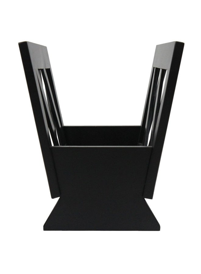 Oceanstar Oceanstar Contemporary Wood Magazine Rack Black  - Image 3