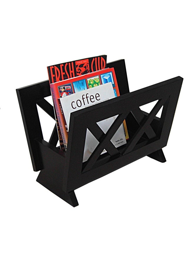 Oceanstar Oceanstar Contemporary Wood Magazine Rack Black  - Image 4