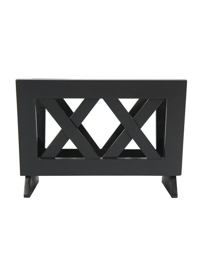 Oceanstar Oceanstar Contemporary Wood Magazine Rack Black  - Image 2