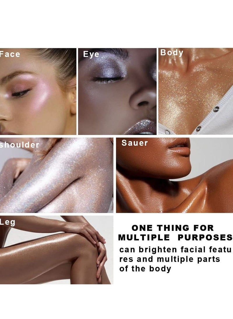 Excefore - 8 Colors Face Body Cheek Diamond Shimmer Highlighter Highlight Makeup Palette - Image 1
