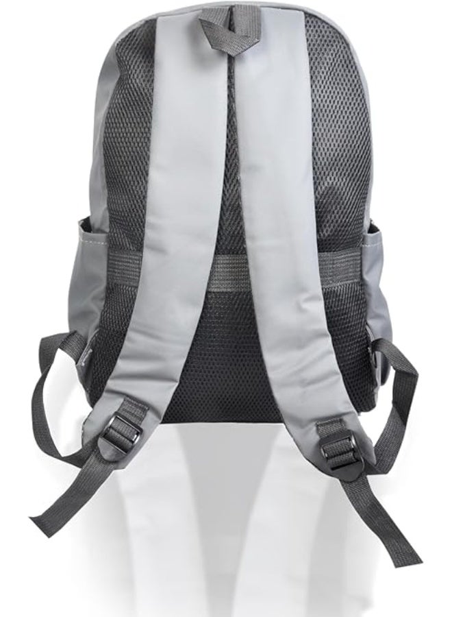 Rakzai Unisex Backpack, Water-Resistant Lightweight School and Travel Bag, Grey - Image 4